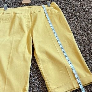 Soft Surroundings Mustard Yellow Shorts